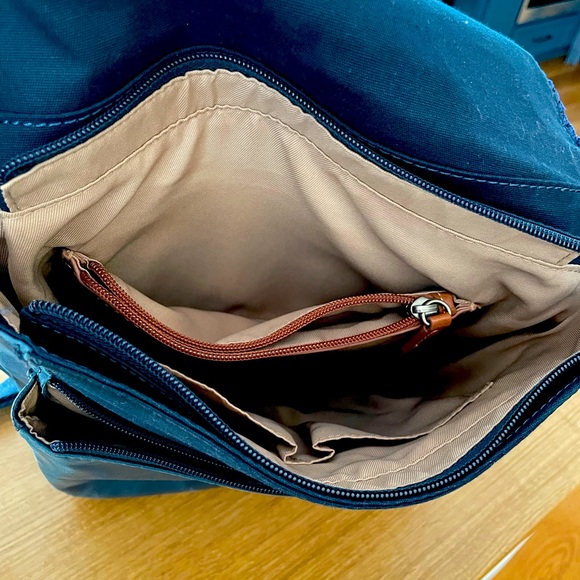 The SAK Leather Backpack Purse Teal - Picture 4 of 6